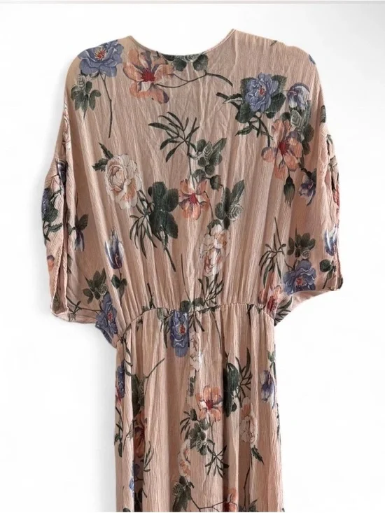 Final Touch Blush Pink and Blue Floral Maxi Dress - Picture 2 of 3